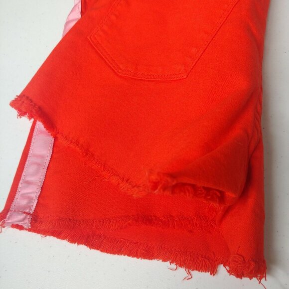 Juicy Couture Black Label Shorts Women US 2 EU 25 Orange Pink Stripe Sporty Athl - Picture 5 of 8